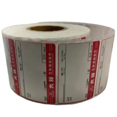 China Best Quality Waterproof Thermal Label 58mmx37mm Rich Color Customized Supermarket Weighing Printing Label Roll for sale