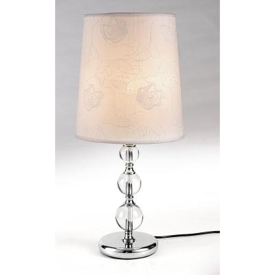 China Wholesale Modern Fabric Shade Decorative Glass Bedside Table Lamp Online for sale