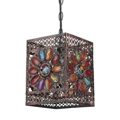 China Vintage muti-color lantern handmade ceiling lamp Moroccan pendant lamp Moroccan hanging lamp NS-124045 for sale