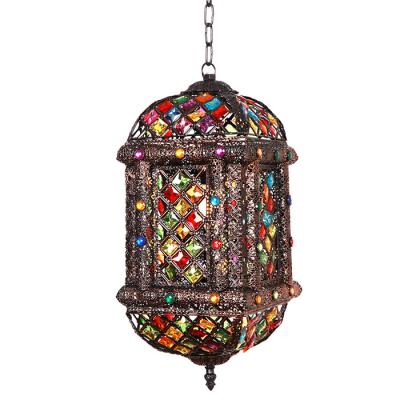 China Retro Vintage Home Southeast Asian Chandelier Iron Decorative Pendant Lights For Cafe Turkish Moroccan Mosaic NS-124010 for sale