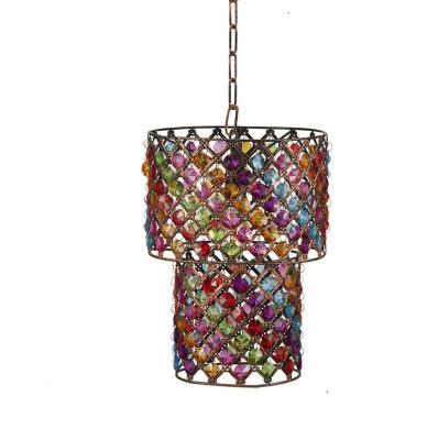 China Bedroom Wholesale LED Lanterns Decorative Moroccan Brass Antique Metal Hanging Lamp for sale