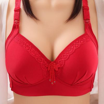 China Breathable Women Plus Size Soft Cup Gathered Bra Big Size Sexy Slim Fit Bra Hot Sexy Nude Design Lace Bra for sale