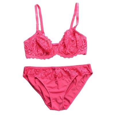 China Breathable Recycled Fabric Women Bra Panties Lingerie Plus Size Bra Brief Sets Sexy Underwear Panties Set for sale