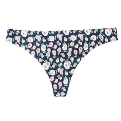 China Breathable Wholesale Custom Printed Sexy Thong Women's Panties Seamless Underwear Women Panties for sale