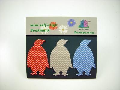 China OEM design recycleerbaar blauwe PET Self-stick dier vormige aangepaste afgedrukt Bookmarks Te koop