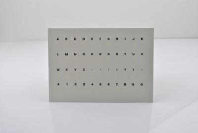 Cina OEM ROHS carta materiale digitale stampa Braille Flashcards con puntini trasparenti in vendita