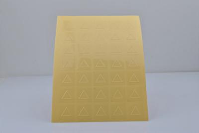 Chine Autocollants jaunes transparents portatifs faits sur commande de Braille avec des matériaux de ROHS pour la boîte-cadeau à vendre