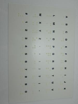 Cina Portatile personalizzato riutilizzabile alfabeto Braille in plastica strumenti di apprendimento per i bambini / cieco in vendita