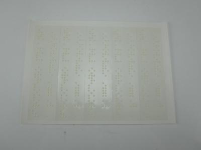 China Customized Eco - friendly 100 mm * 50 mm Labels Printable Braille Stickers for sale