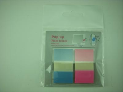 China Blue , Pink PET Pop up Sticky Notes , Mini Memo Pad For Page Marker / File Folders for sale