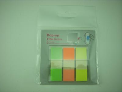 China Custom Printed Personalized Green PET Pop - up Sticky Notes , Desktop Notepad For Office for sale