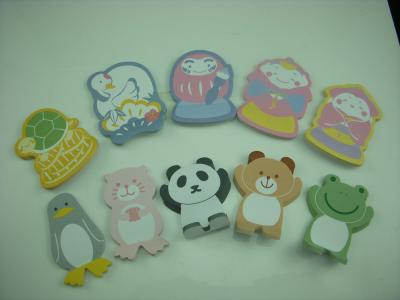 China Mini Memo Pad , Paper Frog / Penguin / Tortoise Colorful Funny Shaped Sticky Notes for sale