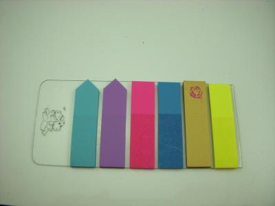 China Colorful Design Any Shape PET Adhesive Post It Flags Printed Desktop Customized Sticky Notes for sale