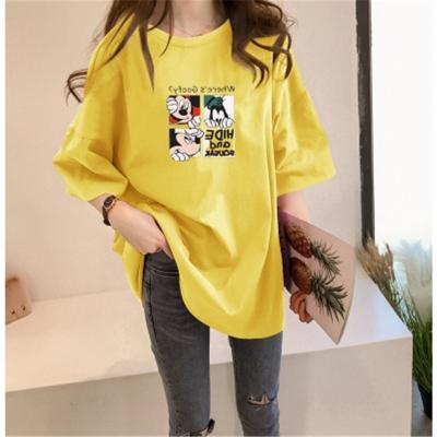 China Anti-Wrinkle Tops Women Casual Loose T-shirt Cute Cartoon Summer T-shirt Tops for sale