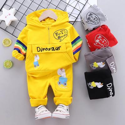 China 2021 men's and women's sports casual two-piece collar with warm sportswear children's hoodie set wholesale for sale