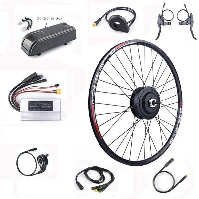 China Akkubici 48V 500W bicycle conversion hub motor kit Akkubici 48V 500W rear wheel spoke wheel kit BAFANG e-bike 48v electric e-bike kit with LCD display liquids 500c for sale