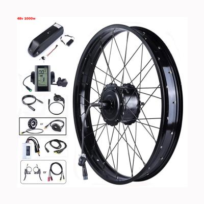 China Akkubici 48V 1000W Hub Motor Single Wheel Hub Electric Bike Conversion Kit with Battery and Waterproof LCD Display for sale