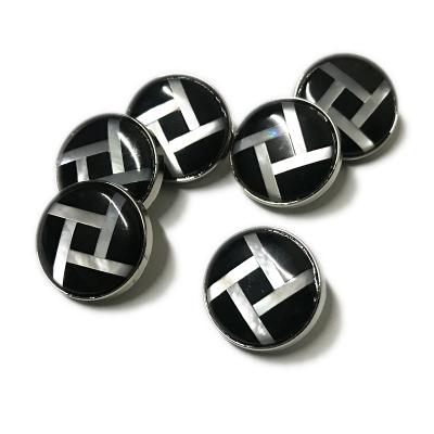 China Mosaic washable unique buttons, black and white stone buttons wholesale for sale