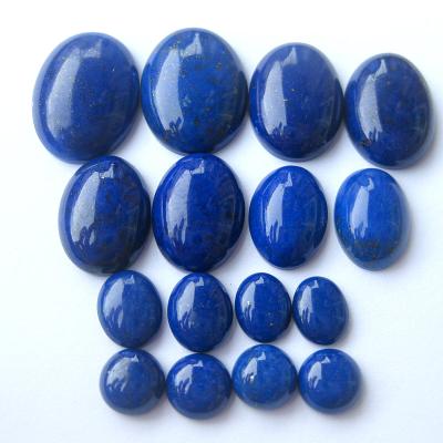 China natural phosphorescent/phosphorescent lapis lazuli lowest cabochon gemstone price for earring setting for sale