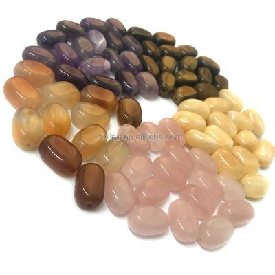 China Polishing Drilled Tumbled Stones Multi Colors Loose Gemstone Beads for sale