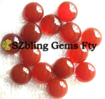 China For earrings setting lowest price round red agate stone cabochon for earring setting for sale