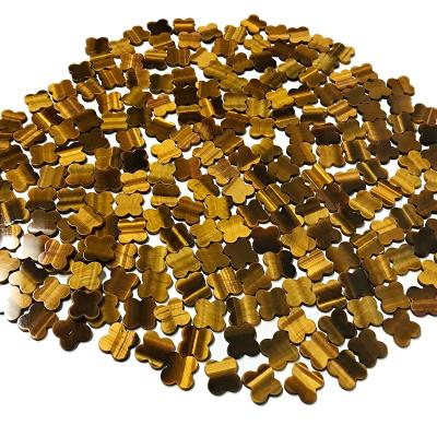 China Other Natural Stone Clovers Tiger Eye Loose Gemstone Beads for sale