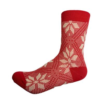 China Wholesale Spandex 2.2% Cotton 83% 14.8% Polyester Fiber In Chinese Red Sock Stocking Red High Socks Red Socks for sale