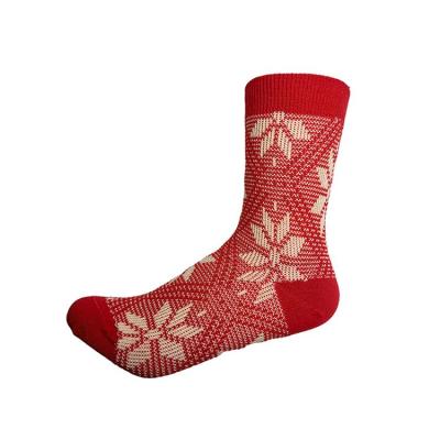 China Cotton 83% Polyester Fiber Spandex 14.8% 2.2% Fashion Casual Unisex Red Socks Combed Cotton Chinese Red Sock for sale