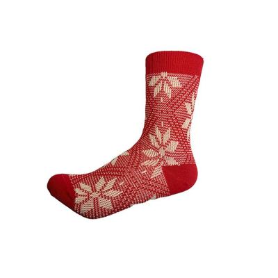 China Factory direct sales cotton 83% 14.8% 2.2% polyester fiber spandex fashion new women's socks flowers Chinese red sock for sale