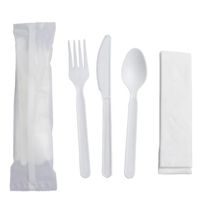 China CPLA Pocket Pla Cpla Utensil Biodegradable Disposable Compostable Wheat Straw Cutlery for sale