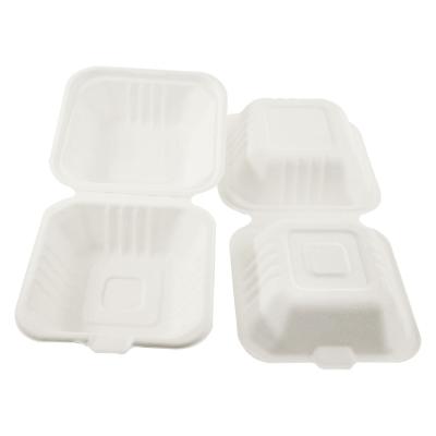 China Eco - Friendly Microwavable Biodegradable Fast Food Bagasse Food Container for sale