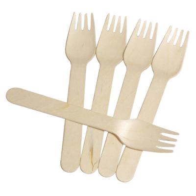 China Disposable Disposable Package Color And Cutlery Knife Spoon Small Wooden Fork for sale