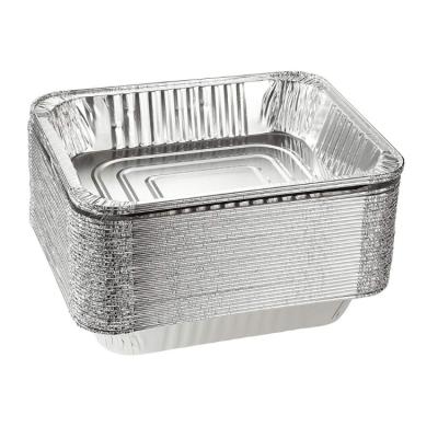 China Eco - Friendly Silver Food Dish Aluminum Foil Container , Aluminum Tray Foil Containers For Bake Food for sale