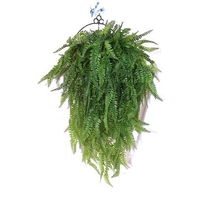 China Wholesale Natural Touch Green Artificial Flowers Persian Willow Rattan Plastic Plant Wall Hanging Flower Ceiling Large Hanging Decoration for sale