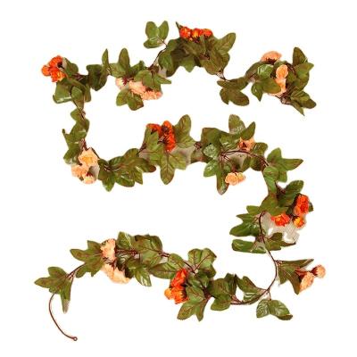 China Wholesale Hot Sale Home Art Flower Vine Party Rattan Silk Leaves Rose Flowers Wedding Decoration Artificial Natural Touch Decoration for sale