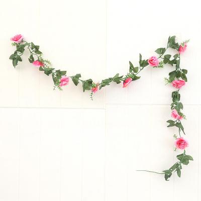 China Natural Touch Factory Direct Sales Wedding Flower Decoration Artificial Flower Rose Vine Silk Cloth Flower For Home Decor for sale