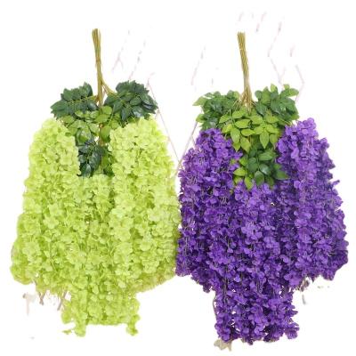 China Fashional Artificial Flowers New Product Factory Family Wedding Hanging Decoration Wisteria Artificial Flower Cipher Flower Decoration for sale