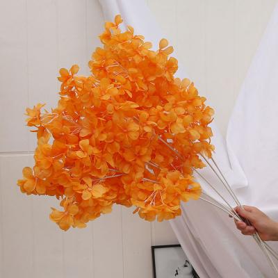 China Factory Supply Contact Family Party Wedding Decoration Silk Flower Branch Natural Direct Artificial Frangipani Long Plastic Handmade Stem for sale