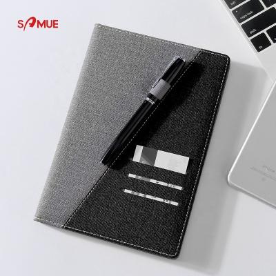 China High Quality/Simple Style/Colorful Cheap Hot Selling Customizable Pocket Lined PU Reusable Plain Notebook for sale