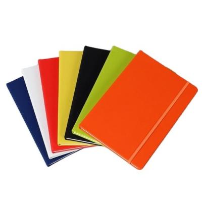 China Low MOQ A5 Hardcover PU Leather Notepad Journal Notebook With Elastic Band Strap for sale