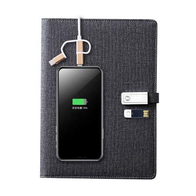 China High quality/simple style/colorful electronic loose-leaf powerbank notebook with 8G/16G USB flash memory hard disk for sale