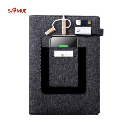 China High quality/simple style rechargeable notebook/colorful hard cover book powerbank multifunctional cordless diary for sale