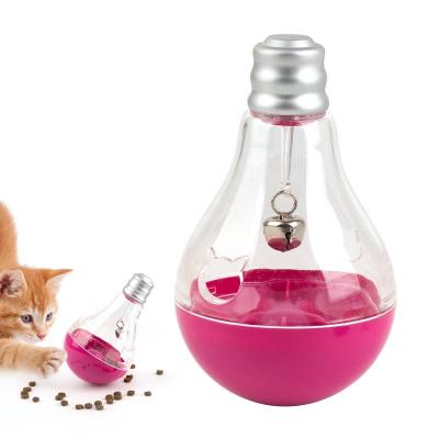 China New Wholesale Interactive Pet Stocked Flowing Feeder Feeder Food Tumbler Dispenser Cute Dry Ball Puzzle Slow Cat Toys For Indoor Cats for sale