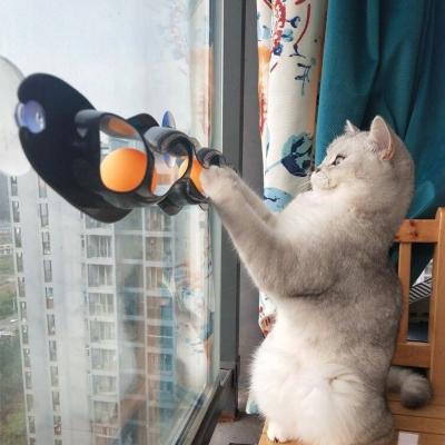 China Suppliers New Viable Wholesale Pet Interactive Movement Puzzle Scratching Interactive Tunnel Ball Suction Cup Fun Cat Toys For Indoor Cats for sale