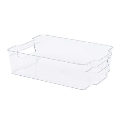 China With Cosmetic Transparent Plastic Desk Built-in Handle Storage Organizer PET Freshness Keeping Strong Lifting Bathroom Toiletries for sale