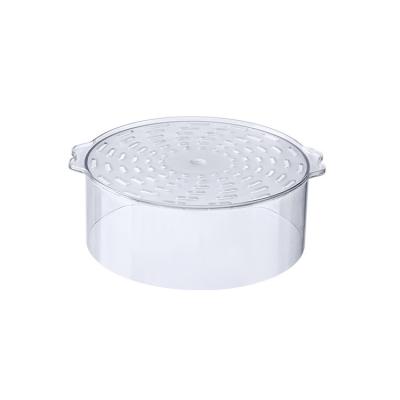 China Sustainable Transparent Round Soup Bowl Cover With Handle Side Thermal Food Heat Preservation Dish Covers Stackable And Reusable for sale