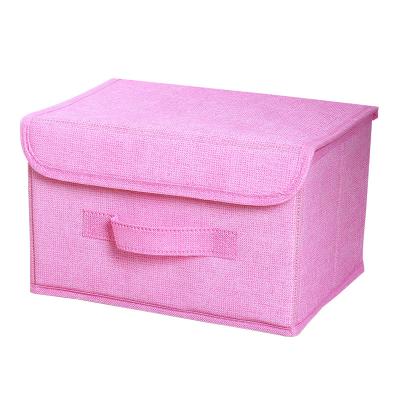 China French Folding Storage Box Country Waterproof Nonwoven Fabric With Lid PP Universal Stackable Board Toys Organizer And Snack Clothes Bins for sale