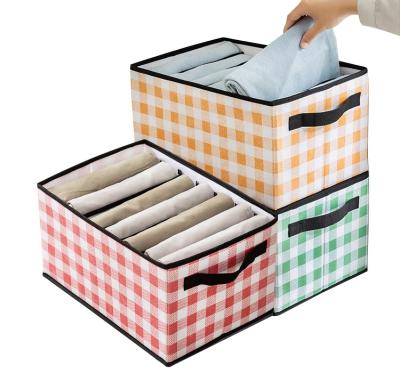 China Waterproof Europe Foldable Nonwoven Storage Box With Handle Clothing Including Underwear Bra Lingerie Jars Wardrobe Drawer Organizer for sale