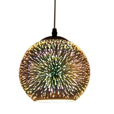 China Modern Home Decoration Glass Art Pendant Lamp Modern Chandelier Lighting Oval 3d Copper Light for sale