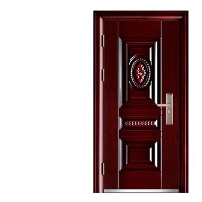 China Modern Security Iron Exterior Doors Entrance Design Steel Wrought Door for sale